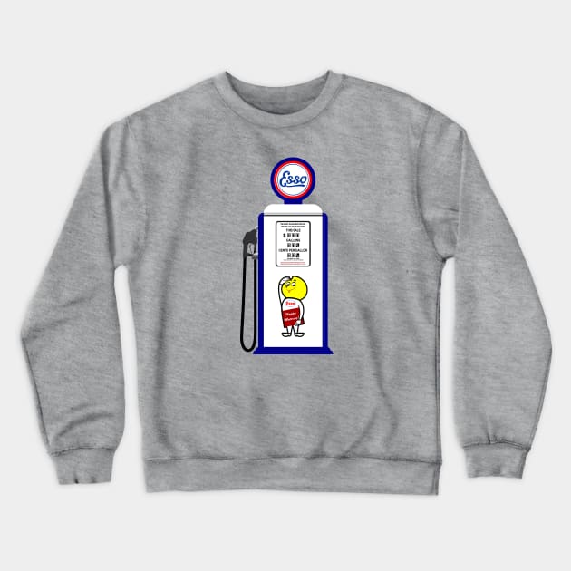 Gas Pump 50's Vintage Art Crewneck Sweatshirt by San Studios Company